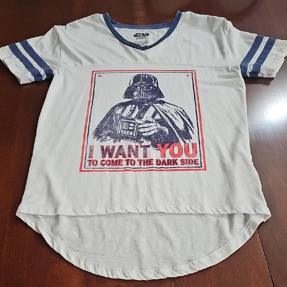 Star Wars White and Navy Darth Vader T-Shirt